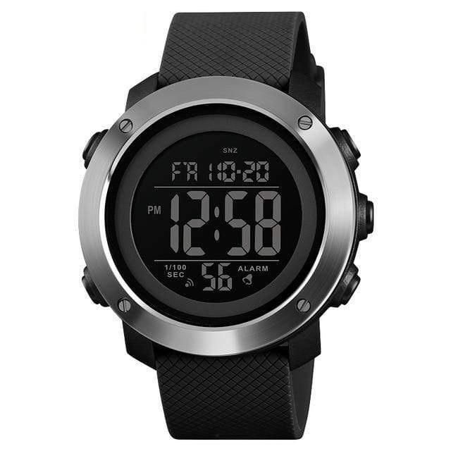 black silver 1416 SKM Fashion Series Sports Watch cueboss.com Digital Sports Watches, Altimeter, Green Watch, Mens Sport Watches, Waterproof Watch, Outdoor Fashion, Waterproof Led, Sports Watch, Garmin Watch