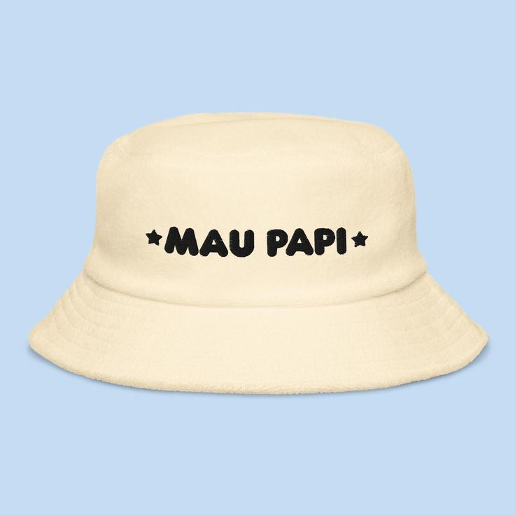 Elevate your festival fashion and music vibes with our "Mau Papi" Unstructured Terry Cloth Bucket Hat. This isn't just any hat; it's a celebration of DJ culture and the rave scene, inspired by Mau P's unique style. 🎩 Key Features 🎩 Unstructured, comfortable terry cloth fabric DJ-inspired design for music lovers Versatile style suitable for EDM and music festivals One size fits most with a relaxed fit 🎶 Rave-Ready Vibes 🎶 Whether you're heading to a music festival, a rave, or just wanting to Adjustable Summer Hats For Streetwear, Adjustable Hats For Summer Streetwear, Adjustable Summer Streetwear Hats, Fun Festival Bucket Hat With Curved Brim, Trendy Bucket Hat For Music Festival, Trendy Festival Bucket Hat With Flat Brim, Trendy Bucket Hat With Flat Brim For Festivals, Trendy Flat Brim Bucket Hat For Festivals, Summer Rave Festival Hats