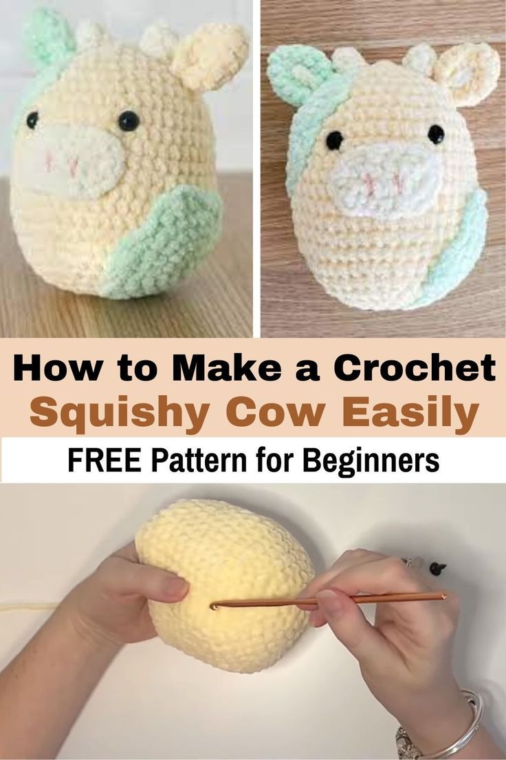 how to make a crochet squishy cow easy free pattern for beginners