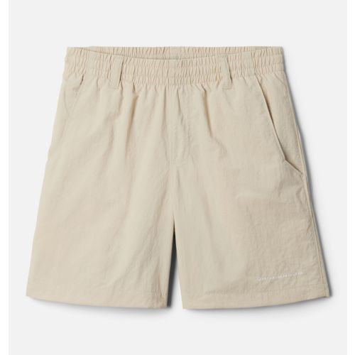 Keep them protected on the water. These UV-shielding, fast-drying shorts are made with a comfortable mesh brief liner and functional hand pockets so they can store small essentials. White Shorts With Built-in Shorts For Outdoor Activities, Nylon Shorts For Camping In Summer, Summer Nylon Shorts For Camping, Nylon Shorts For Summer Camping, White Casual Athletic Shorts For Outdoor, White Shorts With Pockets For Outdoor, Functional Nylon Shorts For Camping, White Sporty Swim Trunks For Outdoor, White Sporty Outdoor Swim Trunks