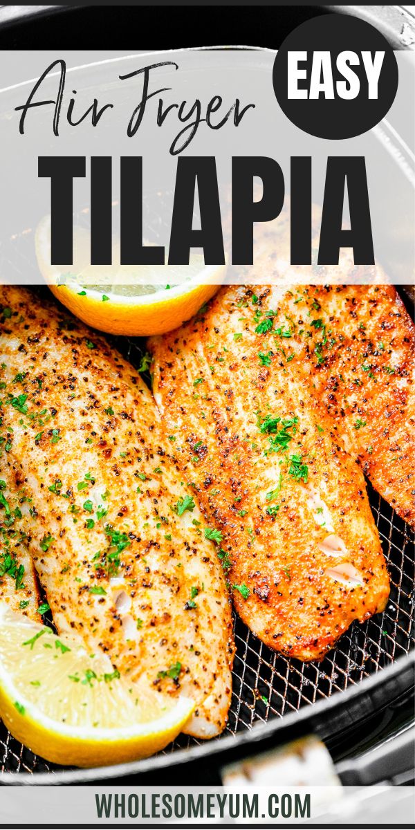 Air Fryer Tilapia Air Fryer Tilapia, Tilapia Recipes Healthy, Air Fryer Fish Recipes, New Air Fryer Recipes, Tilapia Recipe, Air Fryer Fish, Air Fryer Cooking Times, Cooks Air Fryer, Wholesome Yum