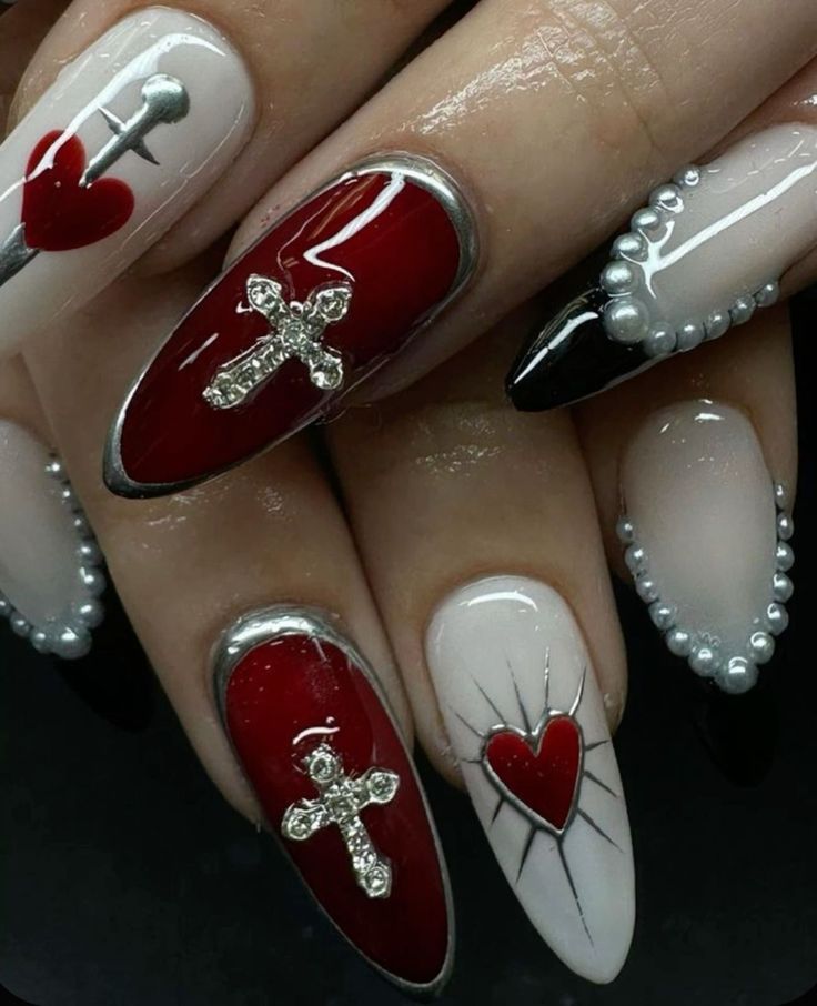 Nails Extra, Punk Nails, Gothic Nails, Goth Nails, Grunge Nails, Spring Valley, Skin Nails, Nails Glitter, Nails Diy