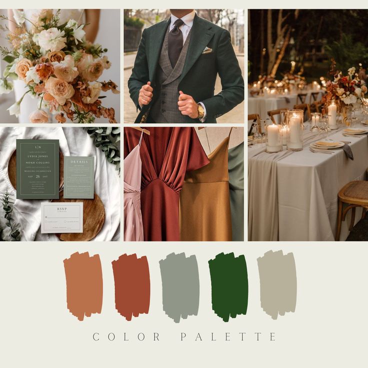 the color palette is green, orange, and brown