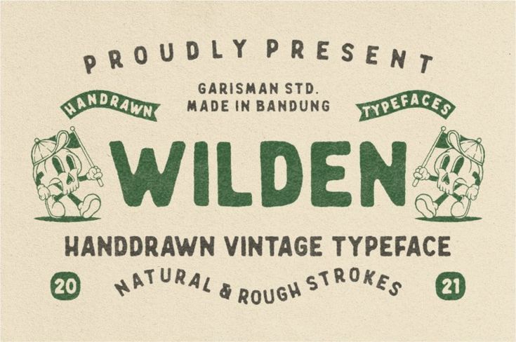 the label for an old fashioned typeface