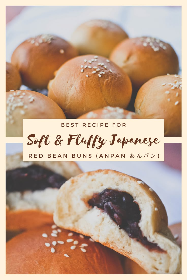 the best recipe for soft and fluffy buns is red bean buns with sesame seeds