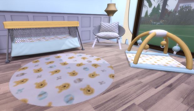 a baby's room is shown in this image