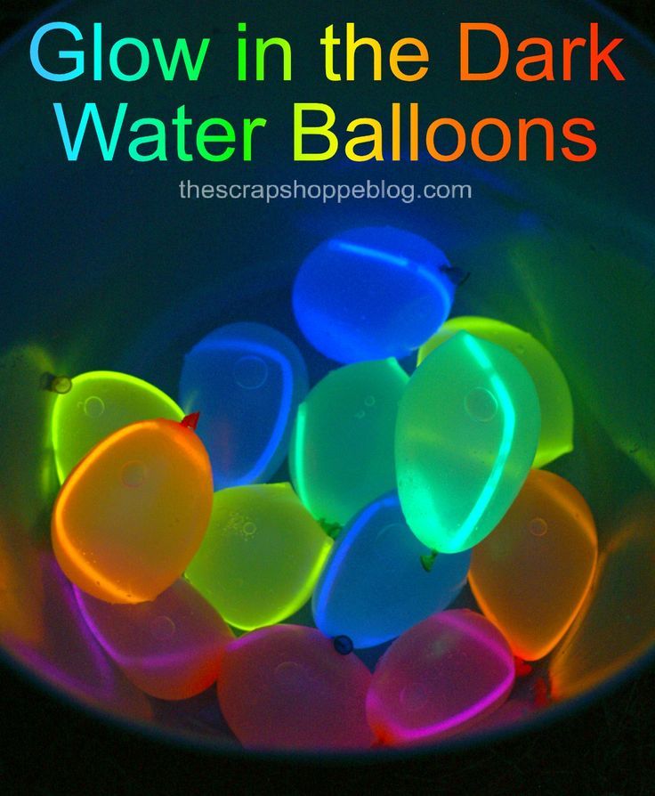 glow in the dark water balloons is shown on an instagramtion page, with text below