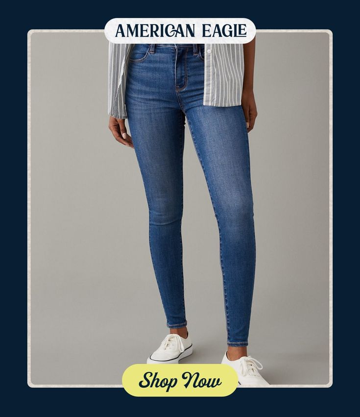 Next Level Stretch/Our softest, stretchiest, never-loses-its-shape denim/Won't bag out. Ever./Medium wash Fall Fitted Bottoms For Everyday, Casual Jeans For Everyday Spring Use, Casual Everyday Jeans For Spring, High Waist Denim Jeggings For Everyday, Everyday Cotton Jeggings For Spring, Casual Denim Blue Bottoms, Cotton Jeggings For Everyday Fall Wear, High Waist Jeggings For Spring, Spring Cotton Jeggings For Everyday Wear