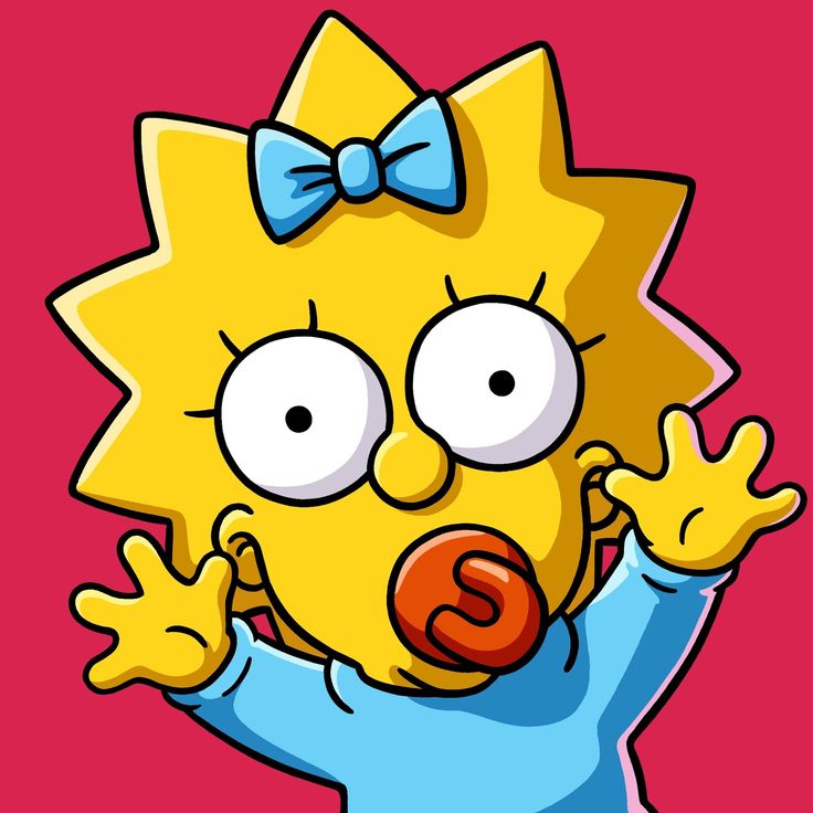 the simpsons character is wearing a blue shirt and bow tie with her hands in the air