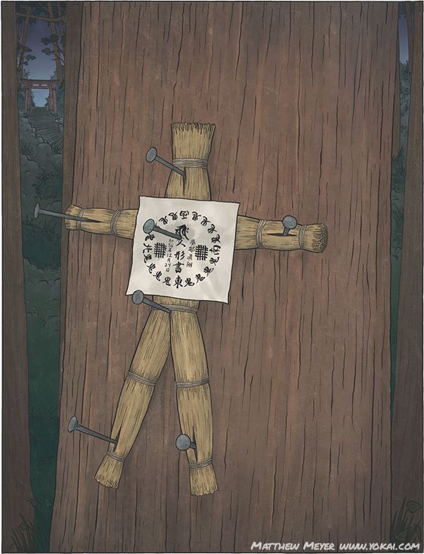 a drawing of a wooden man with a clock on it