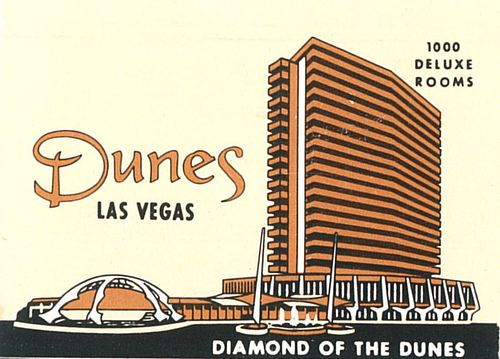 an advertisement for the dunes las vegas hotel and casino