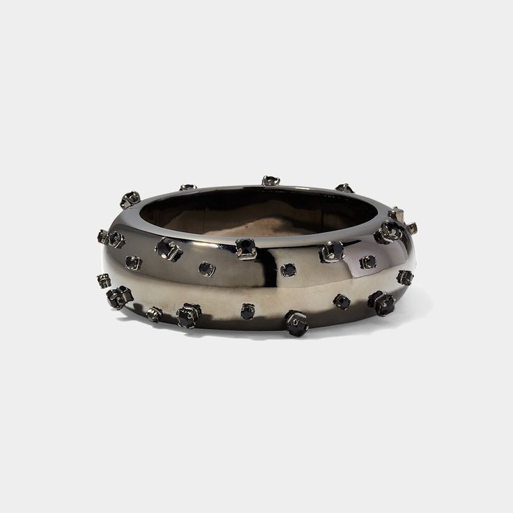 Alexander McQueen bracelet Brass and crystals Hinged opening Made in Italy Jeweled Bangle Bracelets For Evening, Black Diamond Bangle Jewelry, Alexander Mcqueen Bracelet, Travel Size Perfume, Evening Flats, Loafer Mules, Cleanser And Toner, Pump Sandals, Platform Pumps