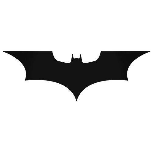 the batman symbol is shown in black and white