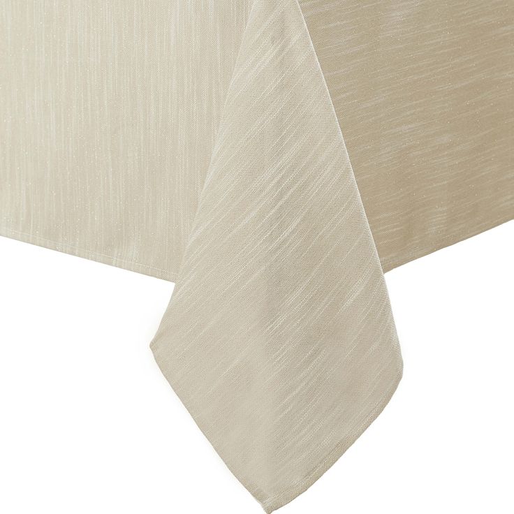 an image of a white table cloth on top of a tablecloth that has been folded over