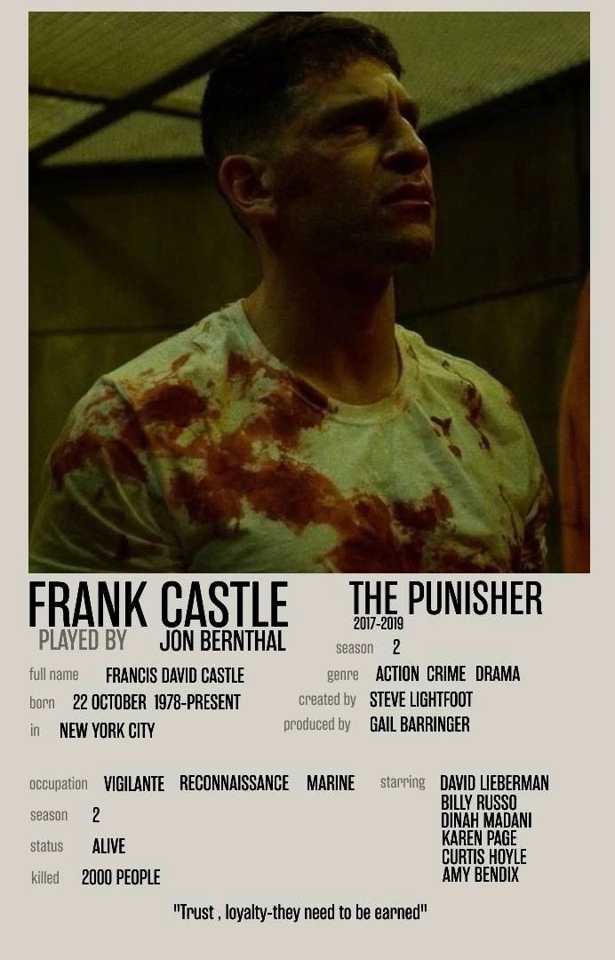 the poster for frank castle's upcoming show, the puncher