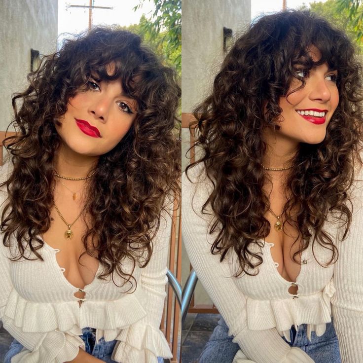 Curly Shag, Styling Skirts, Natural Curly Hair Cuts, Curly Hair Photos, Haircuts For Women Over 50, Curly Bangs, Hoco Hair Styles, Hairstyles And Haircuts, Haircuts For Curly Hair