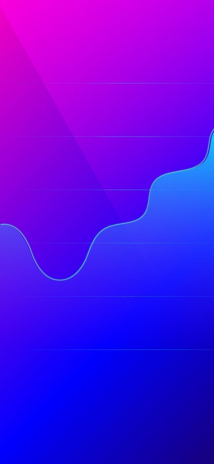 a blue and pink background with wavy lines