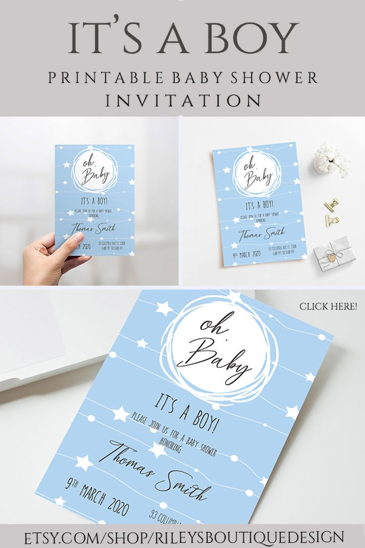 a baby shower party with blue and white stars