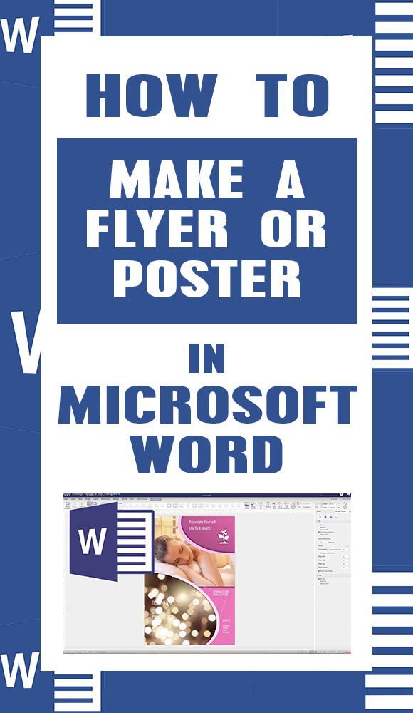 a poster with the words how to make a flyer or poster in microsoft word