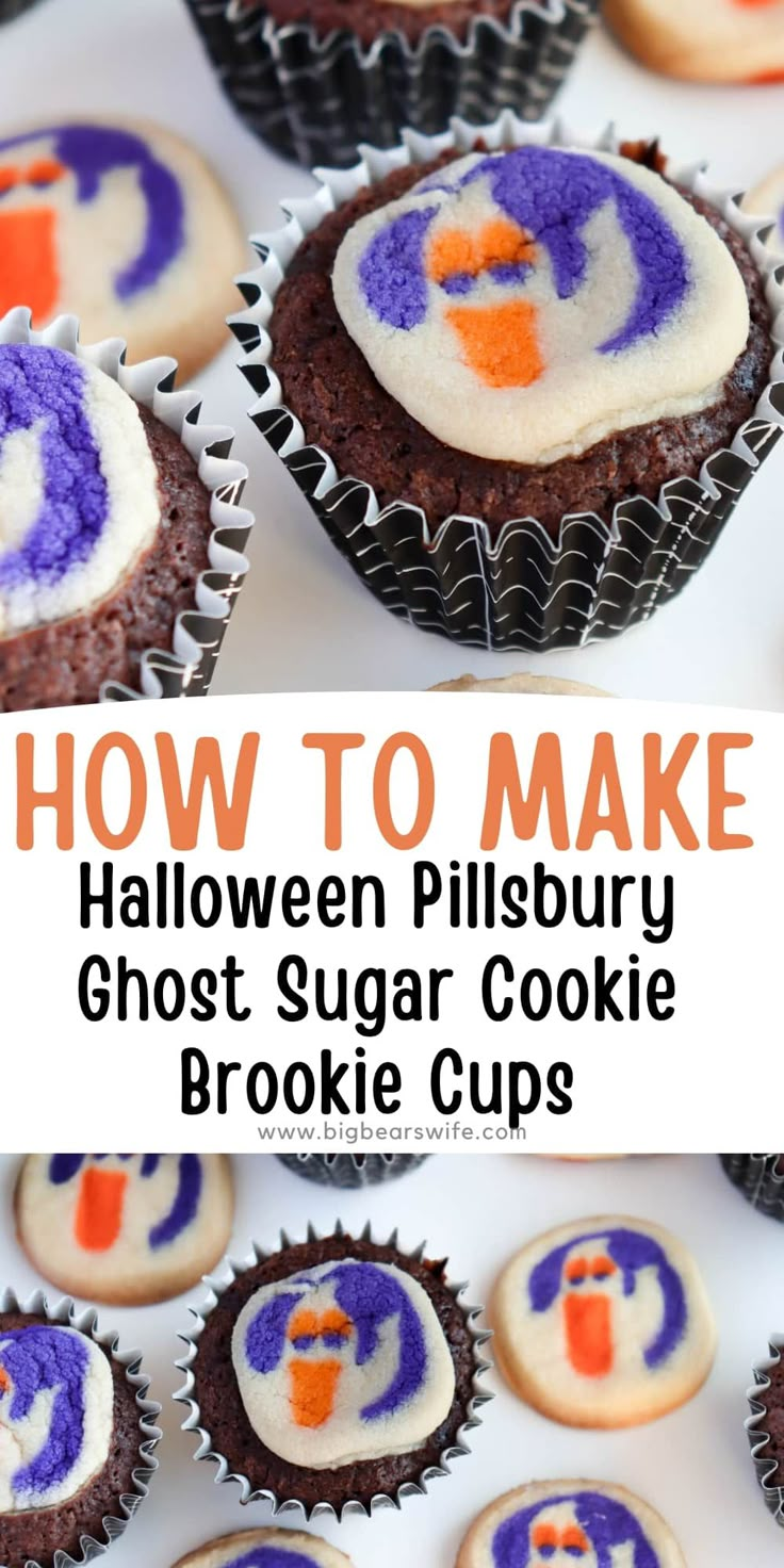 how to make halloween pilbbury ghost sugar cookie cookies with frosting and sprinkles