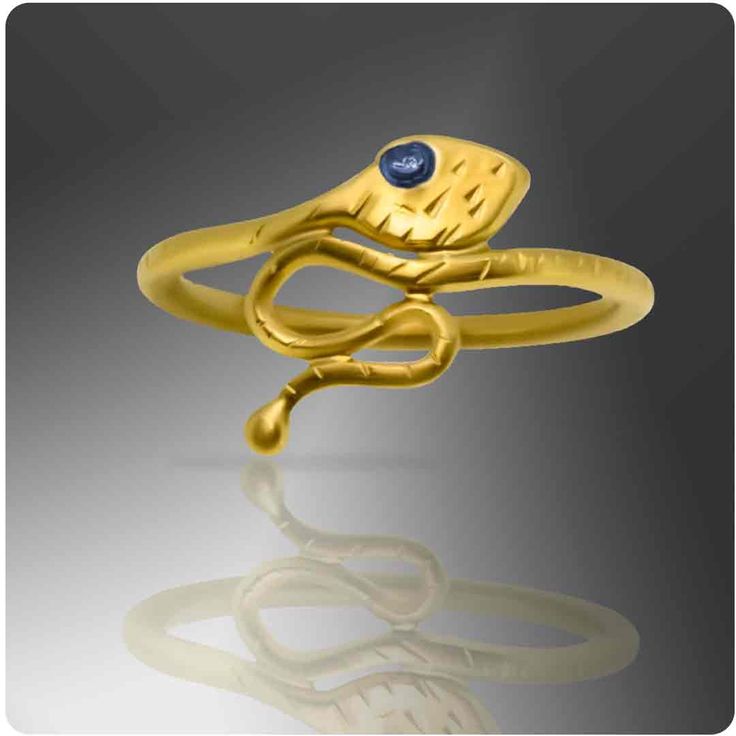 Jeweled Serpent Ring in 22k and Sapphire #ancientinspiration #snakerings #22k #sapphiresnakering #goldsmith #ancientegypt #immortalitysymbol #pharoah #highkaratgold #sapphire #coloredstones #stackingrings Unique Gold Snake Ring For Formal Events, Unique Gold Snake Ring For Formal Occasions, Unique Yellow Gold Snake Ring, Traditional Snake Shape Jewelry Gift, Handmade Gold Snake Ring, Adjustable Yellow Gold Snake Ring, Adjustable Unique Yellow Gold Snake Ring, Unique Yellow Gold Snake-shaped Ring, Formal Gold Gemstone Snake Ring