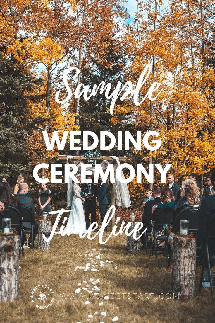 a wedding ceremony with the words simple wedding ceremony title