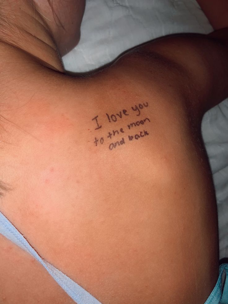 i love you to the moon and back Love Moon Tattoo, Love You To The Moon And Back Tattoo Ideas, I Live You To The Moon And Back Tattoo, Livin La Vida Loca Tattoo, Too The Moon And Back Tattoo, To Love And Be Loved Tattoo, Teenager Tattoos, Moon Girl Tattoo, Love By The Moon Tattoo