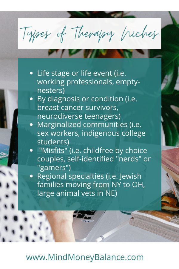 Ever wish you had a list of therapy niches to choose from as a psychotherapist or counselor? This list of therapy niches will help you get more therapy clients in your private practice by focusing on your ideal client. Resistant Clients In Therapy, Therapy Private Practice, Private Practice Counseling, Money Balance, Therapist Office Design, Therapist Tips, Future Therapist, Psych Nursing, Therapy Marketing