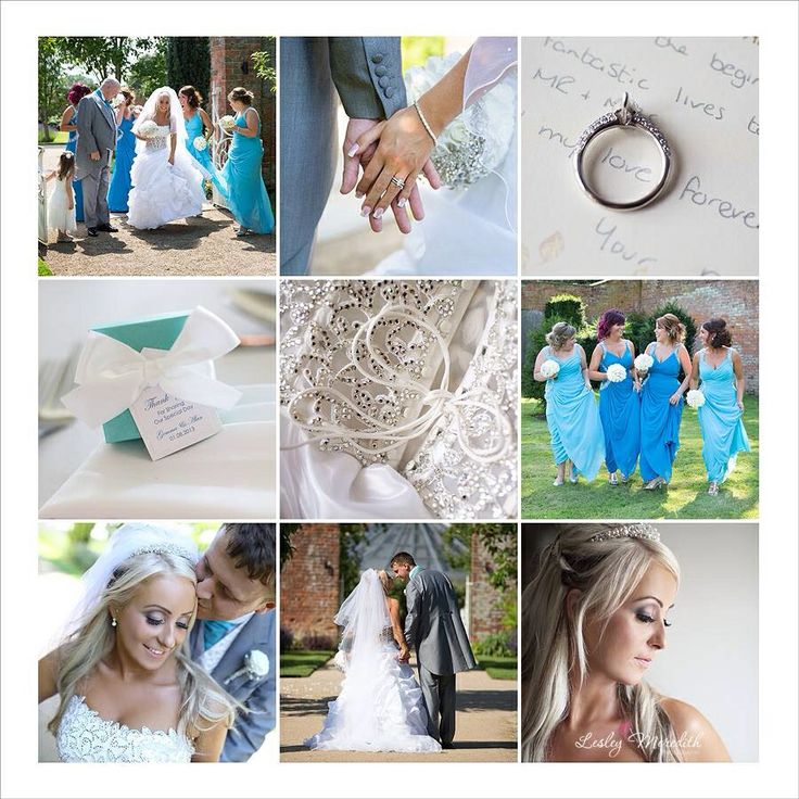 a collage of wedding pictures with bride and groom