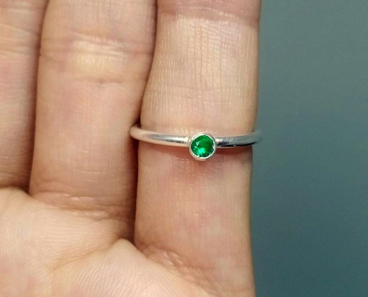 "ARTSMYRNA METAL: 925k Silver GEM: Emerald ( lab created ) Diameter Stone Size: 3 mm COATING: 24k gold over (We can made a special type of coating for your personal preference ) MATERIEL : 925K Sterling Silver ( Some of my items vermeil gold over silver for looks rich . But i can finish in silver too ) RING SIZE: 6 (your desired size is made) GEM FEATURES AND BENEFITS Features : It is the divine gem of Goddess Venus. It is also known as \"Healer Stone\". It has the ability to maintain emotional, Initial Necklace Silver, Silver Eye, How To Look Rich, Roman Art, Etsy Bridesmaid Gifts, Hammered Sterling Silver, Minimalist Ring, Engraved Jewelry, Elegant Ring