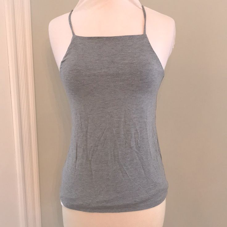 Never Worn Nwt Jcrew Tank In Heather Grey With Upper Lining. Casual Tops With Built-in Bra And Spaghetti Straps, Gray Fitted Tank Top With Built-in Bra, Casual Gray Tank Top With Built-in Bra, Fitted Gray Tank Top With Built-in Bra, Gray Stretch Summer Camisole, Gray Stretch Camisole For Summer, Spring Racerback Stretch Camisole, Summer Stretch Gray Camisole, Spring Stretch Racerback Camisole