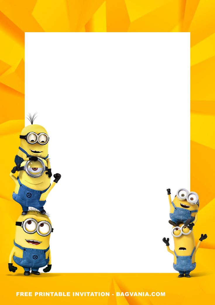 three minion minions standing in front of an empty paper