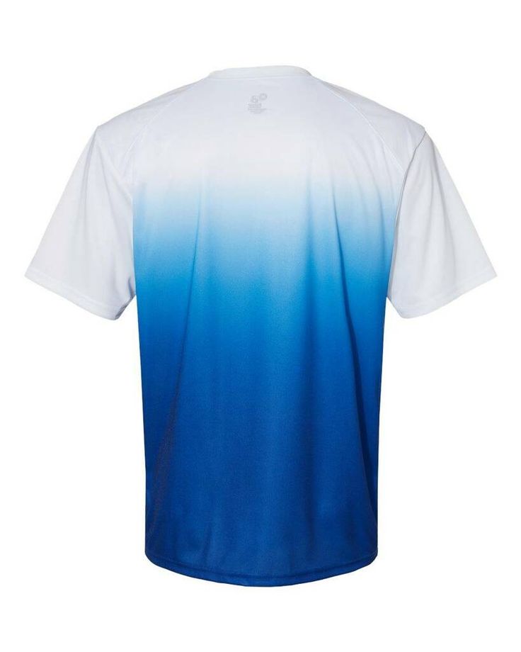 Ombre T-Shirt - ROYAL - 2XL | Badger Sport Ombre T-Shirt in Royal Blue Size 2XL | Polyester Fabric Collars, Online Shopping Clothes, Badger, Tshirt Dress, Royal Blue, Shopping Outfit, Short Sleeve Dresses, Shirt Dress, Size Medium