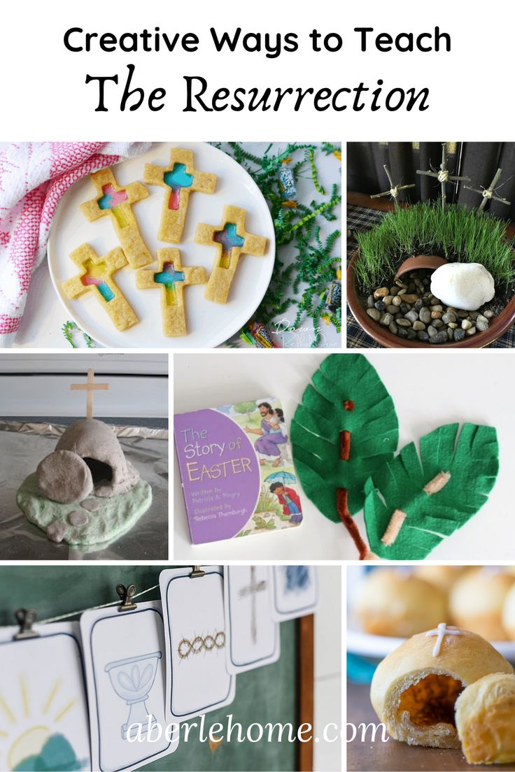 A roundup of pictures with resurrection crafts, recipes, and activities. Resurrection Activities, Resurrection Party, Resurrection Craft, Easter Story Crafts, Easter Story Activities, Food Crafts For Kids, Resurrection Crafts, Easter Homeschool, Resurrection Garden