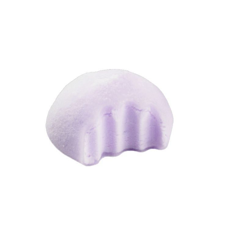 a purple sponge on a white background