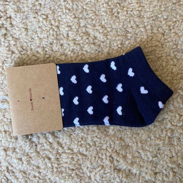 Soft, Navy Ankle Socks With White Hearts. All Accessories Are Final Sale. Fabrics: 80% Cotton, 20% Spandex Measurements: One Size Made In: Vietnam Cute Socks Ankle, Brandy Melville Socks, Indie Socks, Fun Ankle Socks, Black Leg Warmers, Everyday Fits, Trendy Socks, Ruffled Socks, Summer Sock