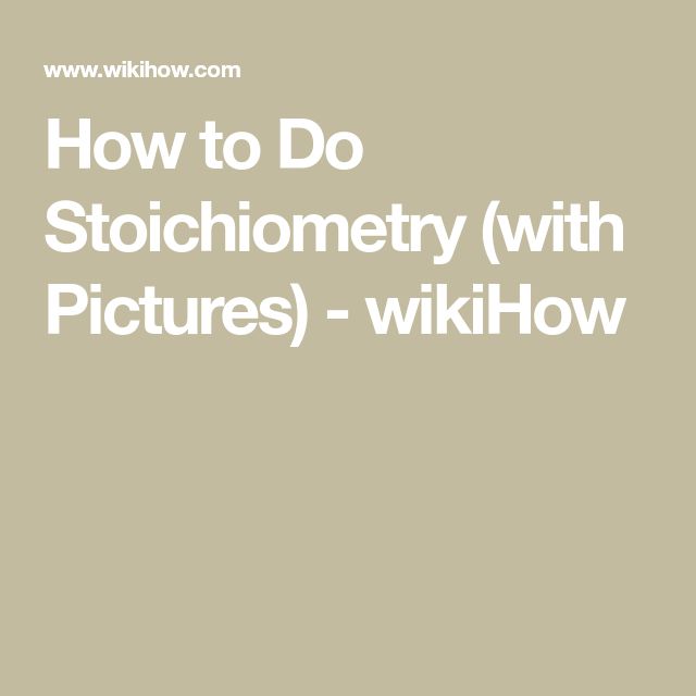 the words how to do stoiciomtry with pictures - wikihow on it