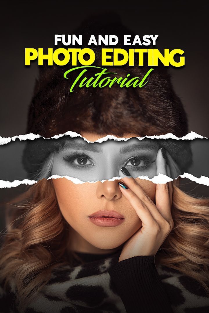 a woman with her hand on her face and the words fun and easy photo editing