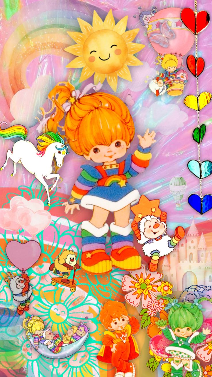 #rainbowbrite #rainbowbrite80s Rainbow Bright Party, Kids Cartoon Shows, Rainbow Cartoon, Care Bears Cousins, Iconic Wallpaper, Retro Images, Rainbow Bright, Phone Art, Childhood Days