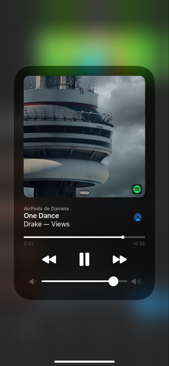 an iphone app showing the music player's play button and other audio options on it