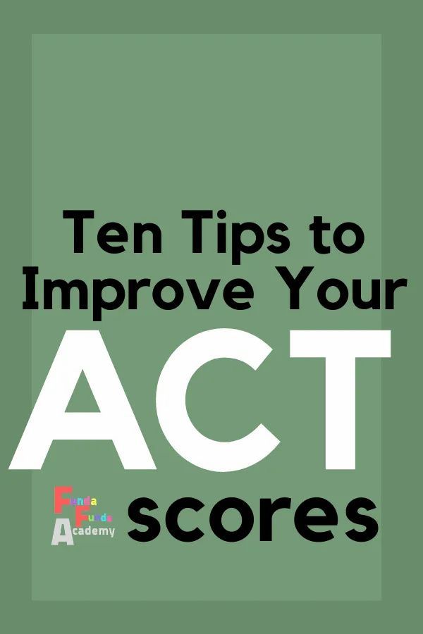 the words ten tips to improve your act scores