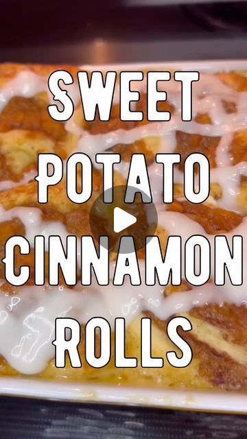 sweet potato cinnamon rolls on a white plate