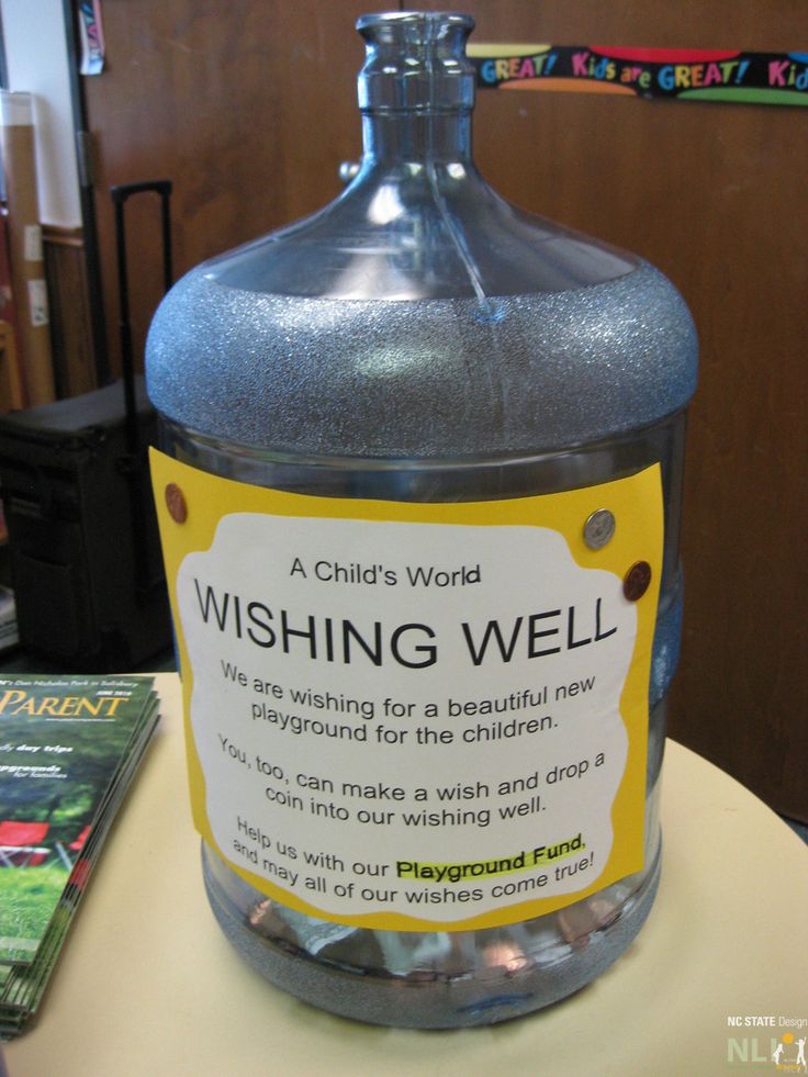 a plastic bottle with a label on it that says wishing well