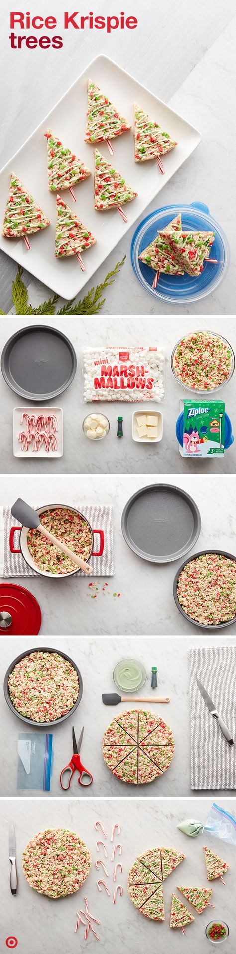 the process of making rice krispy kreme pizzas is shown in three different stages