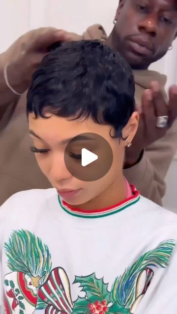 1 Inch Haircut Women, Short Honey Blonde Hair On Black Women Pixie Cut, Full Pixie Haircut Black Women, Tampered Short Natural Hair, Keri Hilson Short Hair, Curling Short Hair Black Women, Short Women’s Pixie Cut, Elegant Hairstyles For Short Curly Hair, Kehlani Pixie Haircut