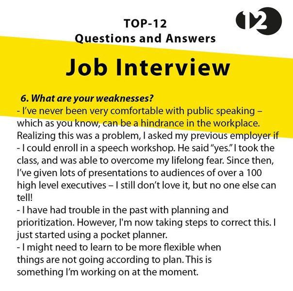 a yellow and black poster with the words job interview written in bold font on it