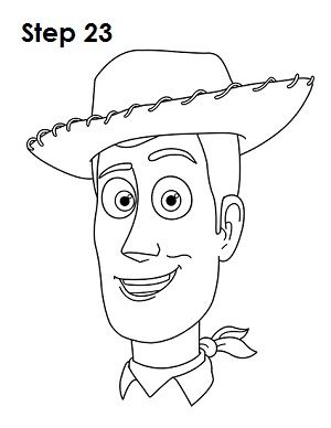 the face of a man with a hat on his head, which is outlined in black and white