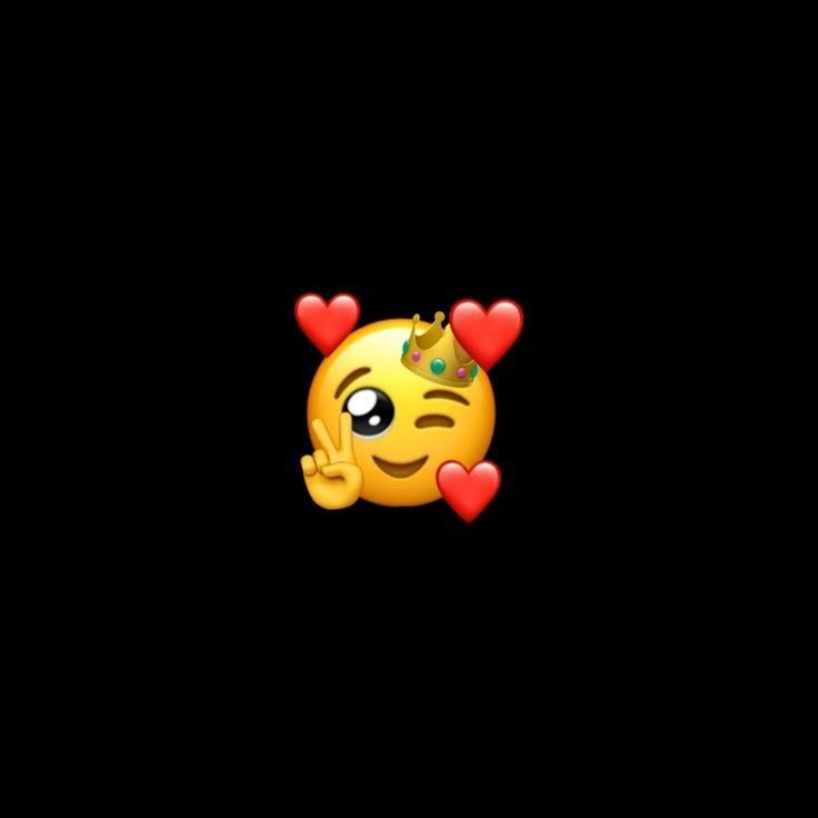 an emoticure with hearts on its head