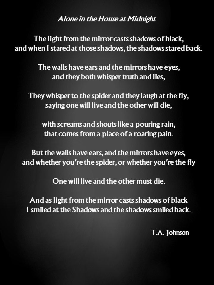 a poem written in black on a dark background