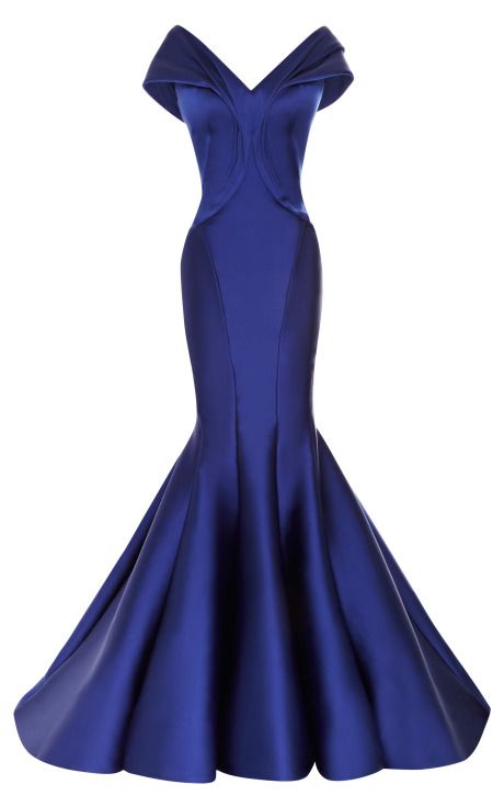 Draped Duchesse Satin Gown by Zac Posen Now Available on Moda Operandi Off Shoulder Long Dress, Blue Evening Gowns, Evening Dress Long, Blue Ball Gowns, Long Blue Dress, Evening Dress Floor Length, Chique Outfits, Blue Evening Dresses, فستان سهرة